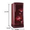 LG 215 L 4 Star Inverter Direct Cool Single Door Refrigerator (Ruby Glow) - Image 2