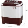 LG 7 kg Semi-Automatic Top Loading Washing Machine (P7010RRAY, Burgundy) - Image 4