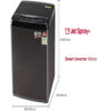 LG 6.5 Kg 5 Star Smart Inverter Fully-Automatic Top Loading Washing Machin5e (T65SJBK1Z, Black Knight Pattern, Jet Spray+) - Image 2