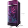 Samsung 198 L 5 Star Inverter Direct-Cool Single Door Refrigerator (RR21T2H2W9R/HL, Paradise Purple, Base Stand with Drawer) - Image 2
